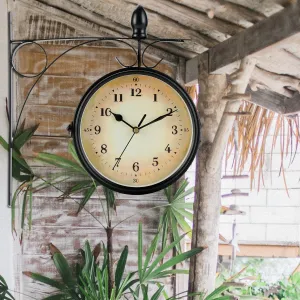 12"H Indoors/Outdoors Double Sided Clock