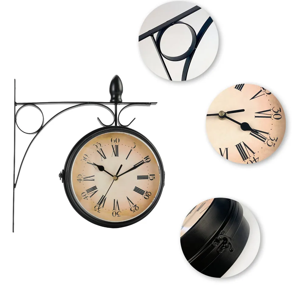 12"H Indoors/Outdoors Double Sided Clock