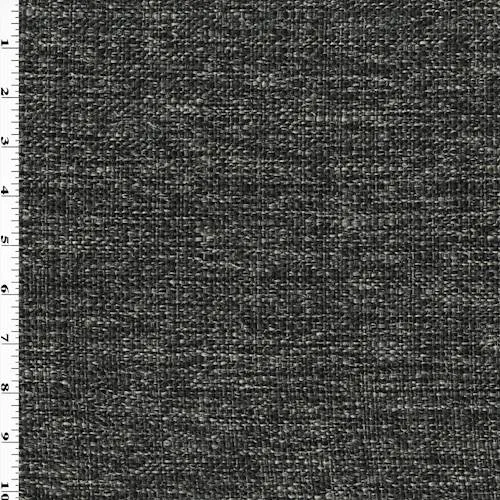 2 1/2 YD PC--Noir Black/Gray Sugarshack Texture Woven Decorating Fabric