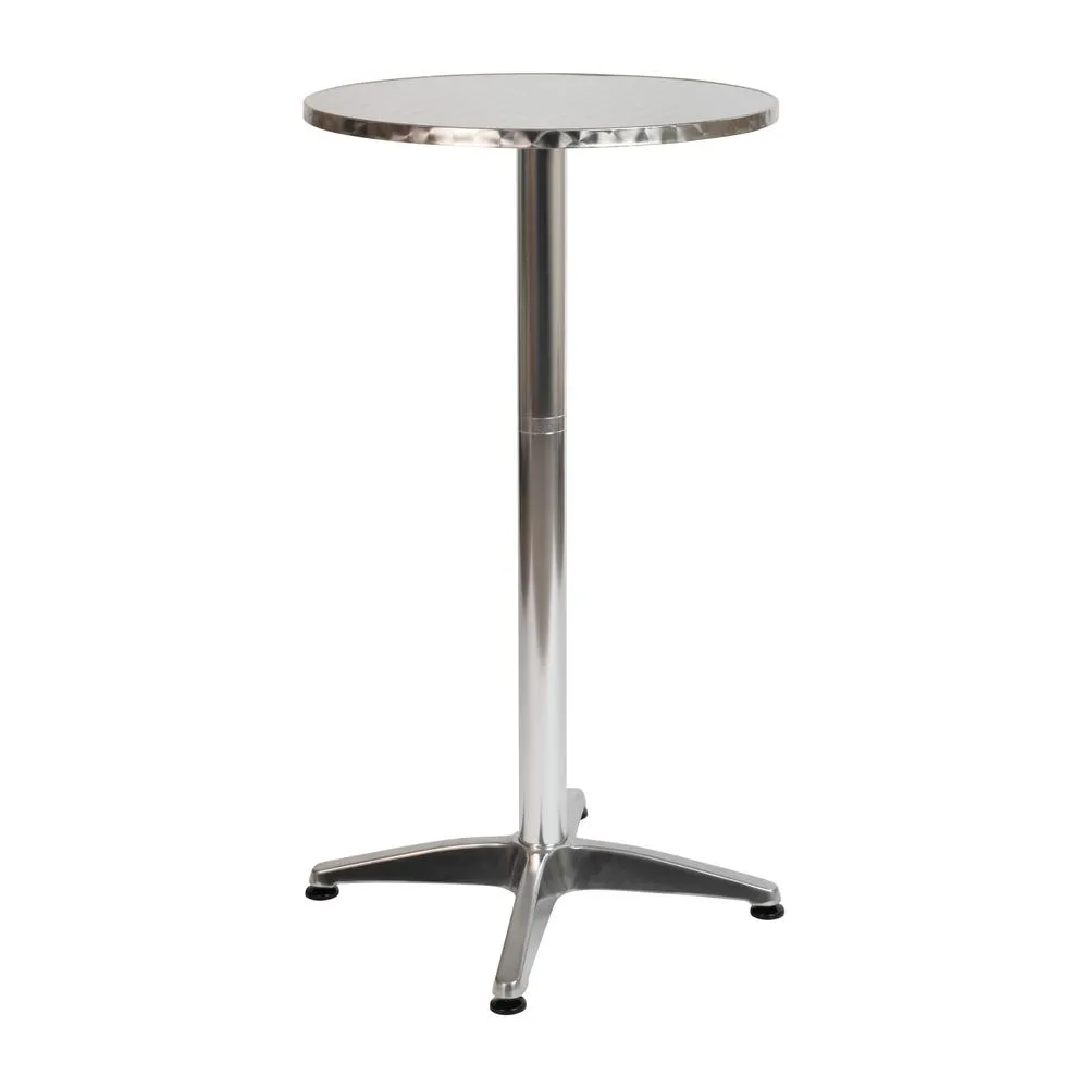 23.5" Round Aluminum Indoor-Outdoor Bar Height Table By Flash Furniture