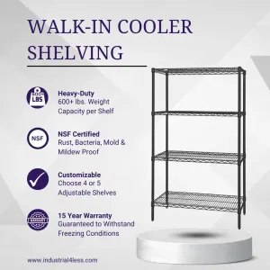 24" x 36" Walk In Cooler and Freezer Wire Shelving Unit