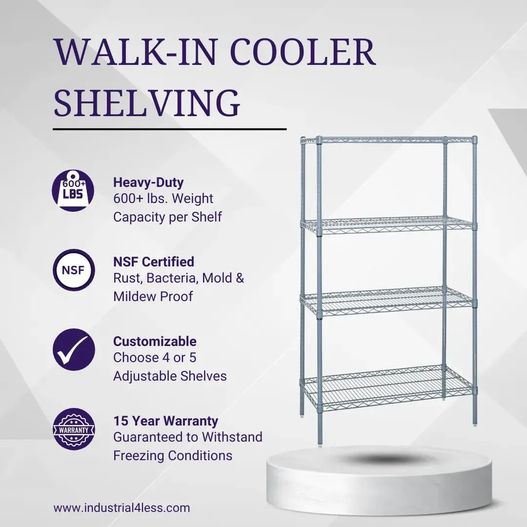 24" x 36" Walk In Cooler and Freezer Wire Shelving Unit