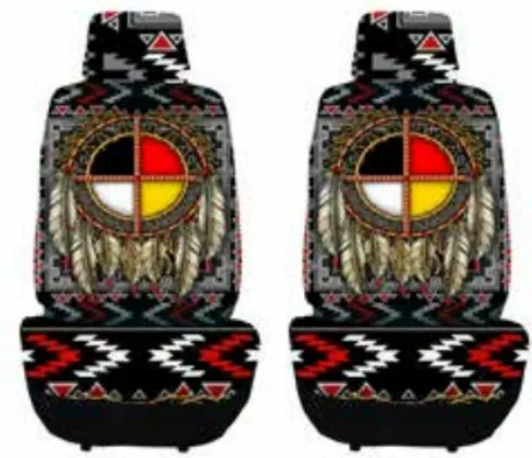 2PC Car Seat Cover Set - Tribal Animal Design