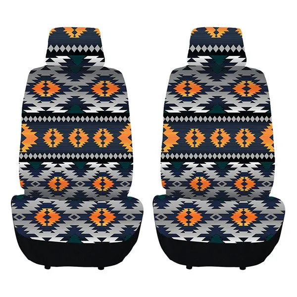 2PC Car Seat Cover Set - Tribal Animal Design