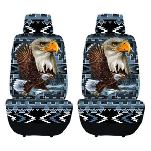 2PC Car Seat Cover Set - Tribal Animal Design