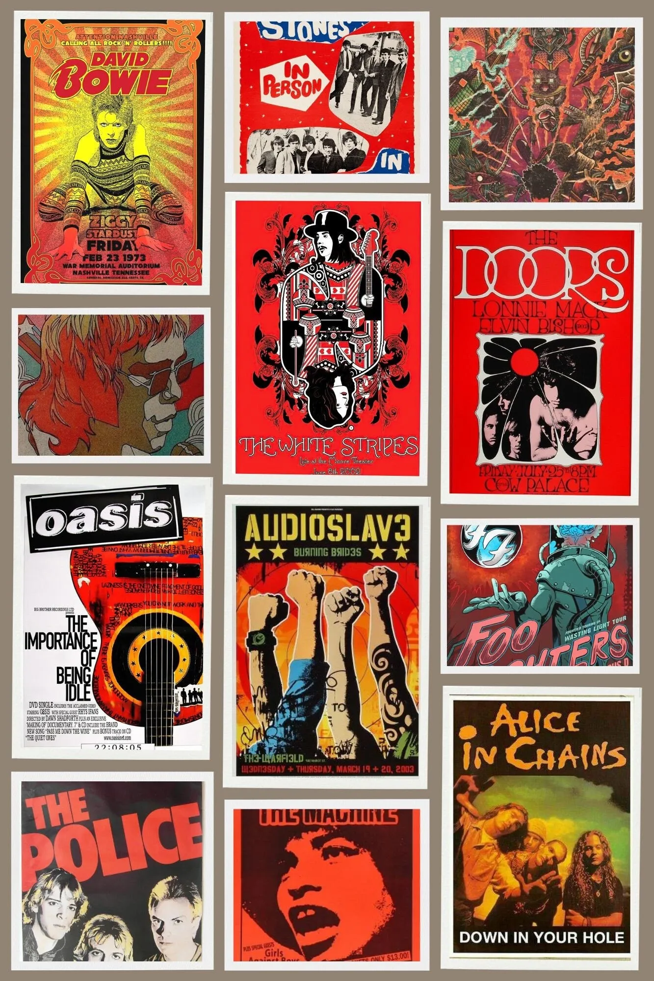 350 Pcs Alternative Rock Collage Kit For Room INSTANT DOWNLOAD Art Prints, Vintage Concert Poster, Rock Posters, Aesthetics Wall Art, Concert Posters