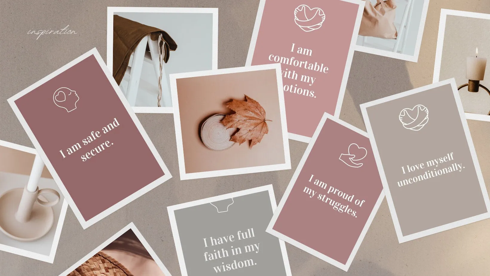 60 Affirmation Cards PRINTABLE ART, Mindfulness Affirmations Deck, Positive Quotes Printable, Motivational Printable Cards, Manifesting Kit, Boho Wall Art