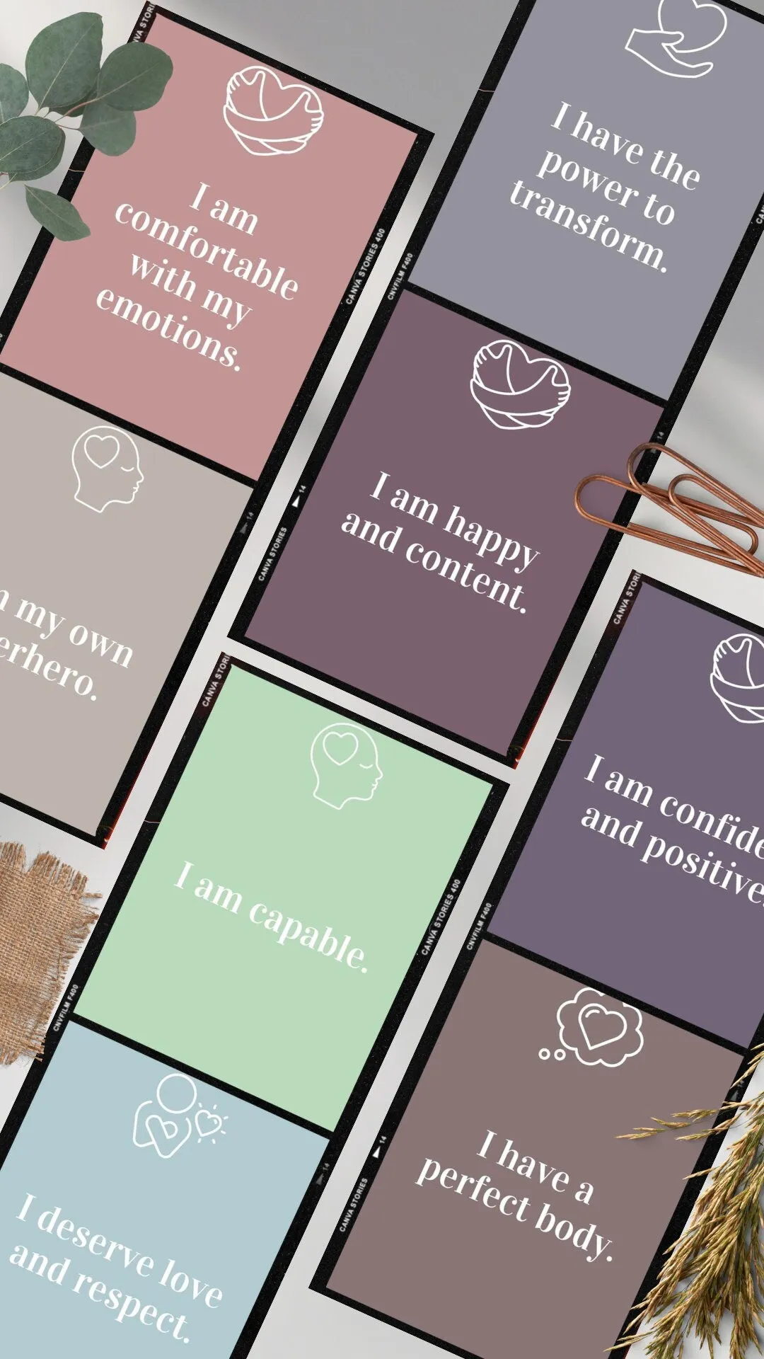 60 Affirmation Cards PRINTABLE ART, Mindfulness Affirmations Deck, Positive Quotes Printable, Motivational Printable Cards, Manifesting Kit, Boho Wall Art