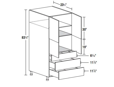 84" High Utility Hutch Cabinet