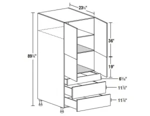 90" High Utility Hutch Cabinet