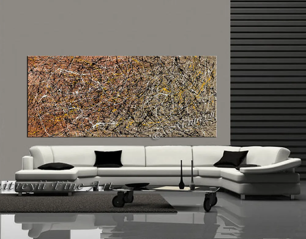 Abstract Angel Paintings | Jackson Pollock Style | Large Modern Art - Luxurious Style -4