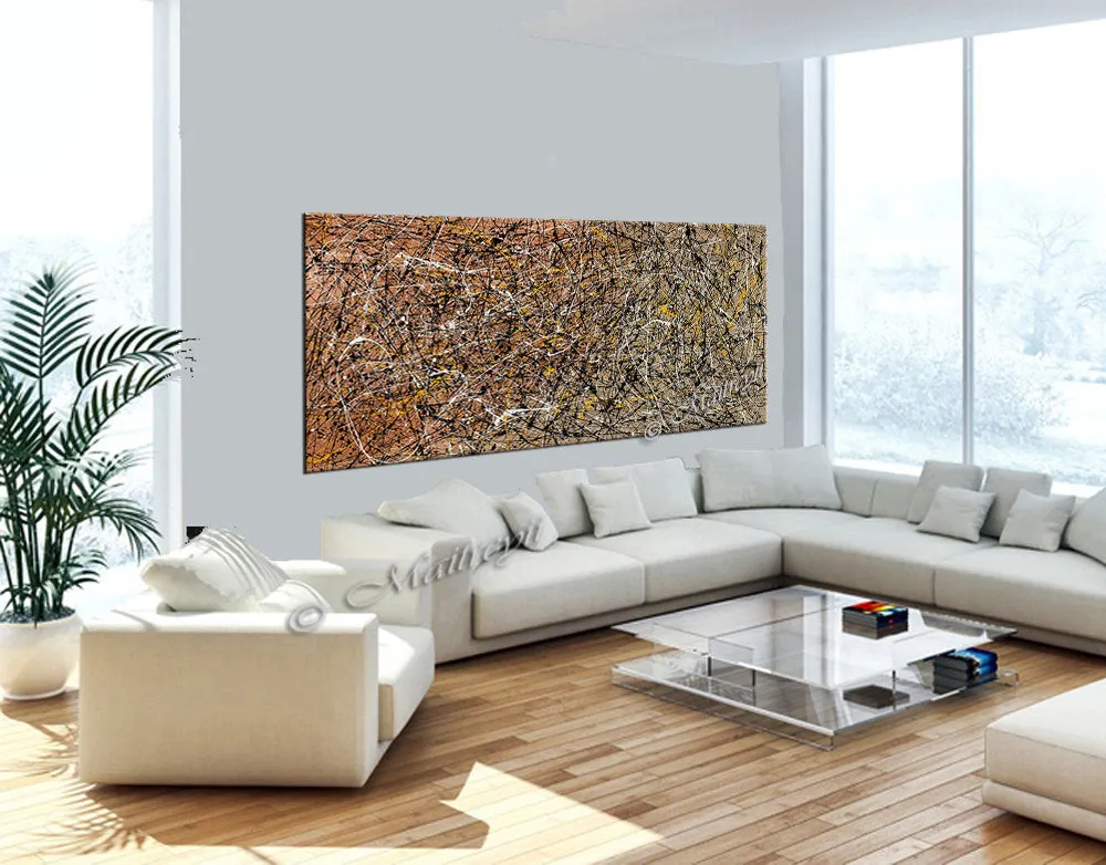 Abstract Angel Paintings | Jackson Pollock Style | Large Modern Art - Luxurious Style -4