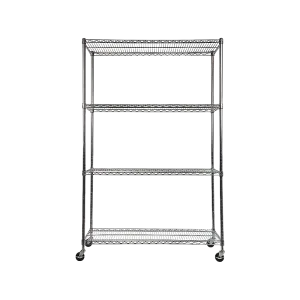 Adjustable Carbon Chrome Wire Storage Shelf with Wheels