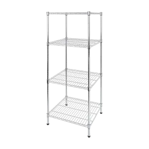 Adjustable Steel Wire Storage Shelf, 600x600x1800mm, 4 Shelves