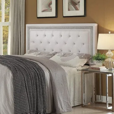 Andenne Queen/Full Tufted Upholstered Headboard White - 300545QF