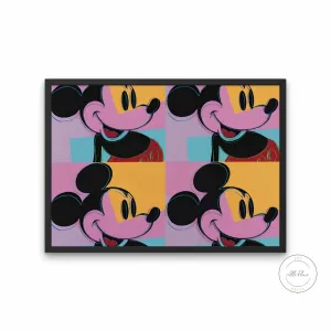 Andy Warhol Mickey Mouse PRINTABLE WALL ART, Andy Warhol Lithograph, Andy Warhol Print, Museum Poster, Landscape Print, Pop Culture Wall Art