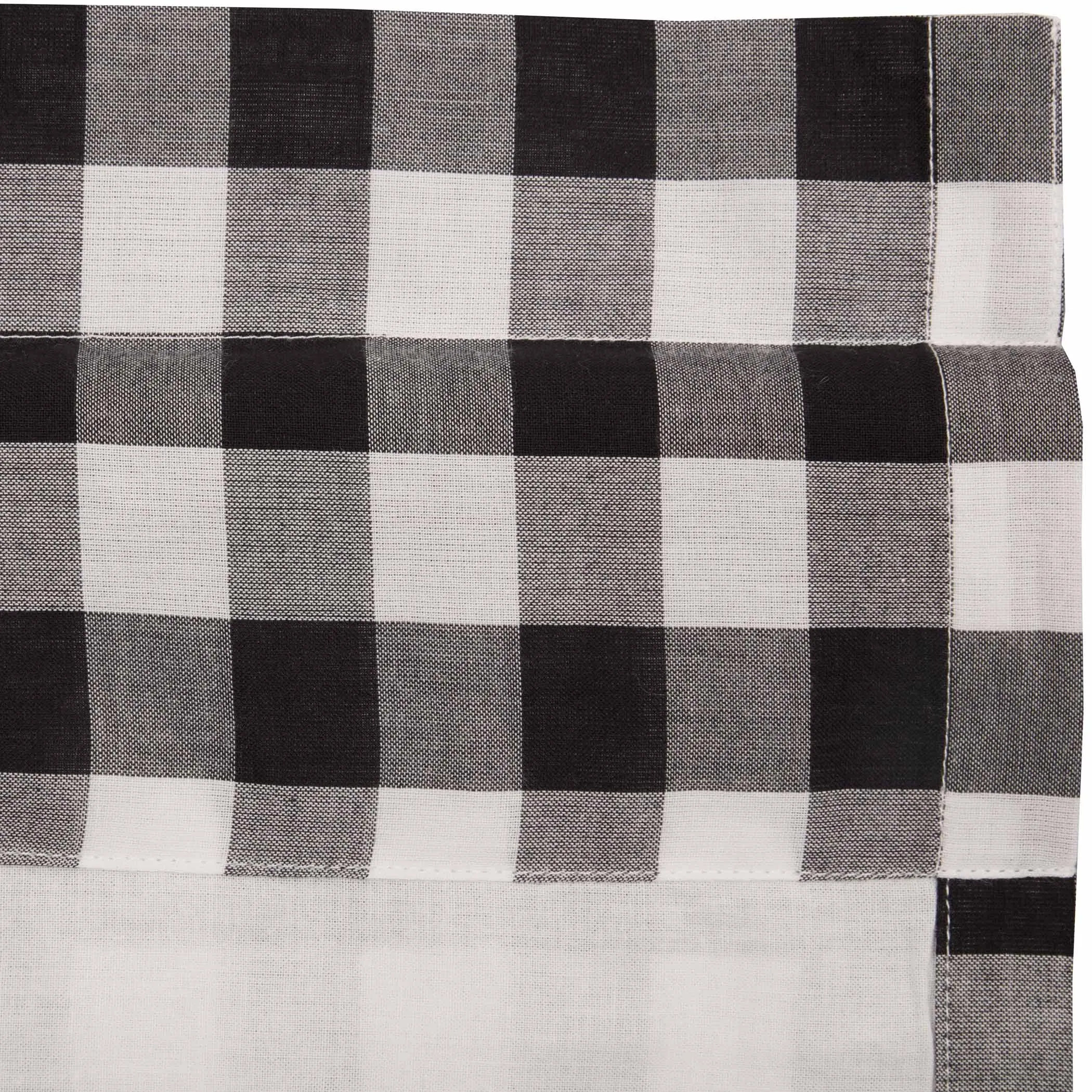 Annie Buffalo Black Check Ruffled Swag Set of 2 36x36x16