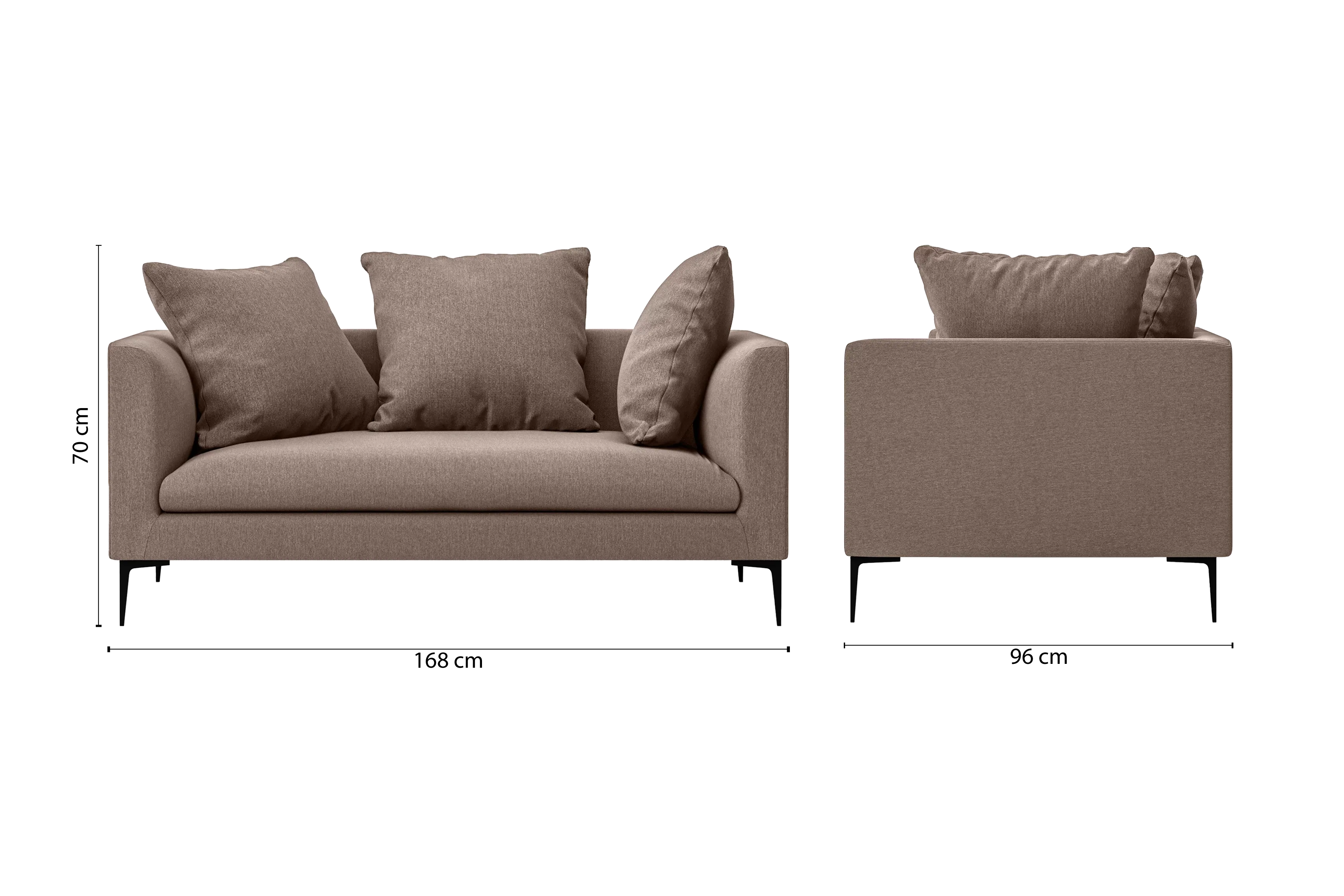 Aprilia 2 Seater Sofa Caramel Linen Fabric