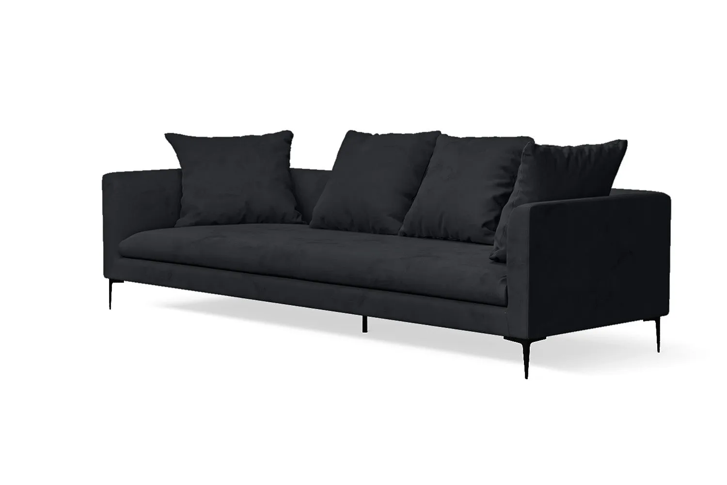 Aprilia 4 Seater Sofa Dark Grey Velvet