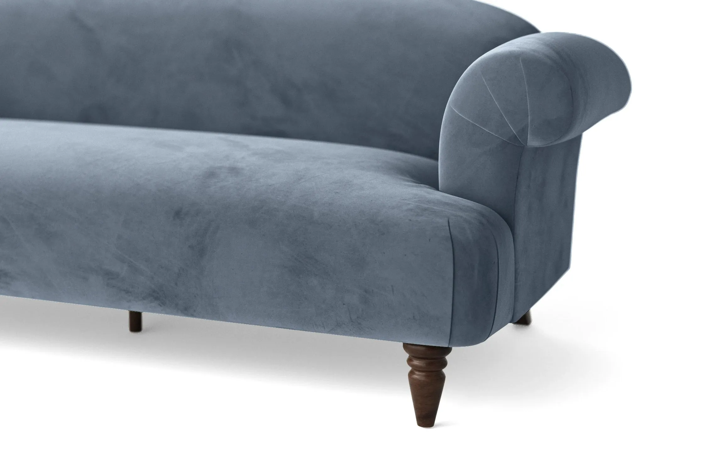 Barberton 4 Seater Sofa Baby Blue Velvet