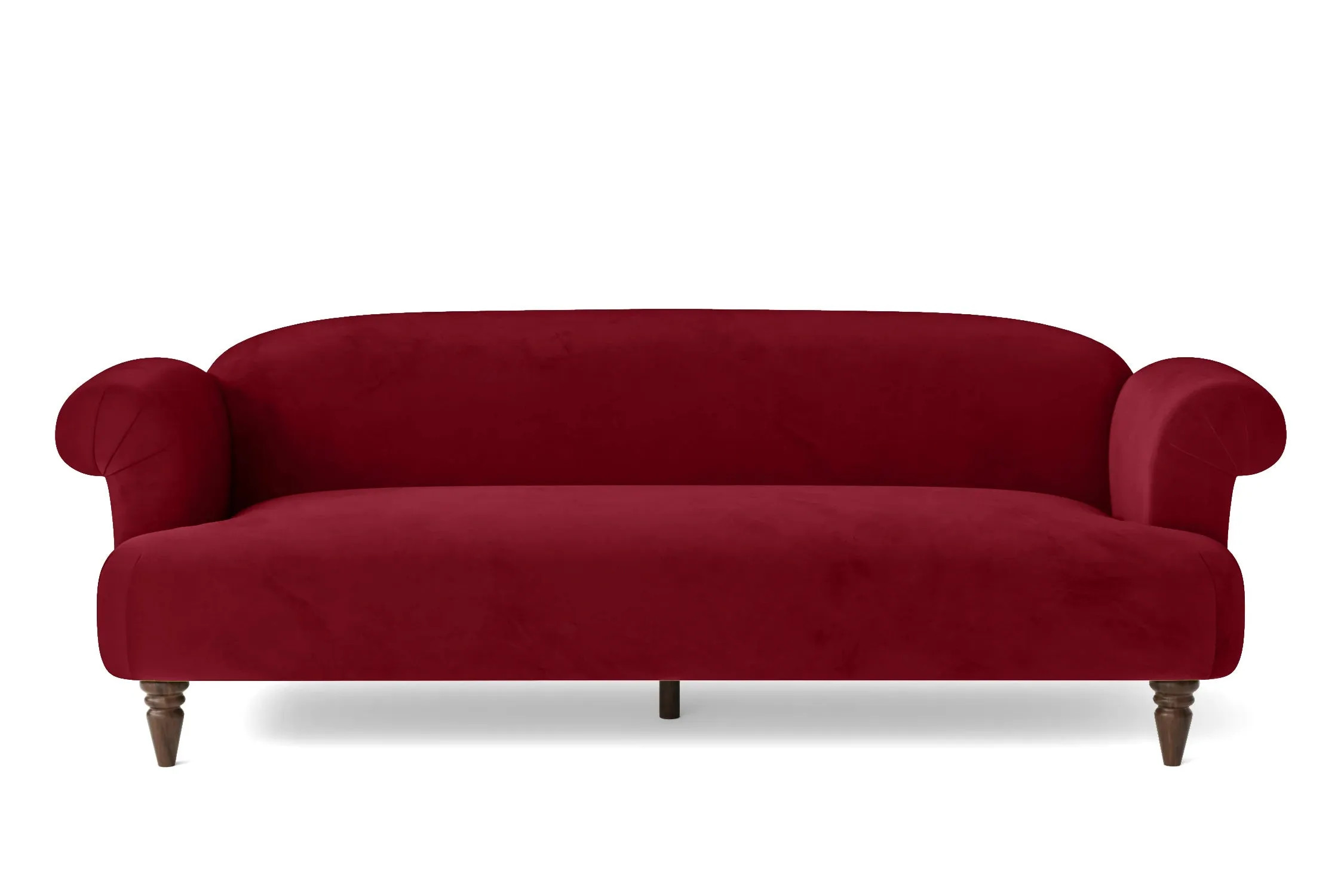 Barberton 4 Seater Sofa Red Velvet