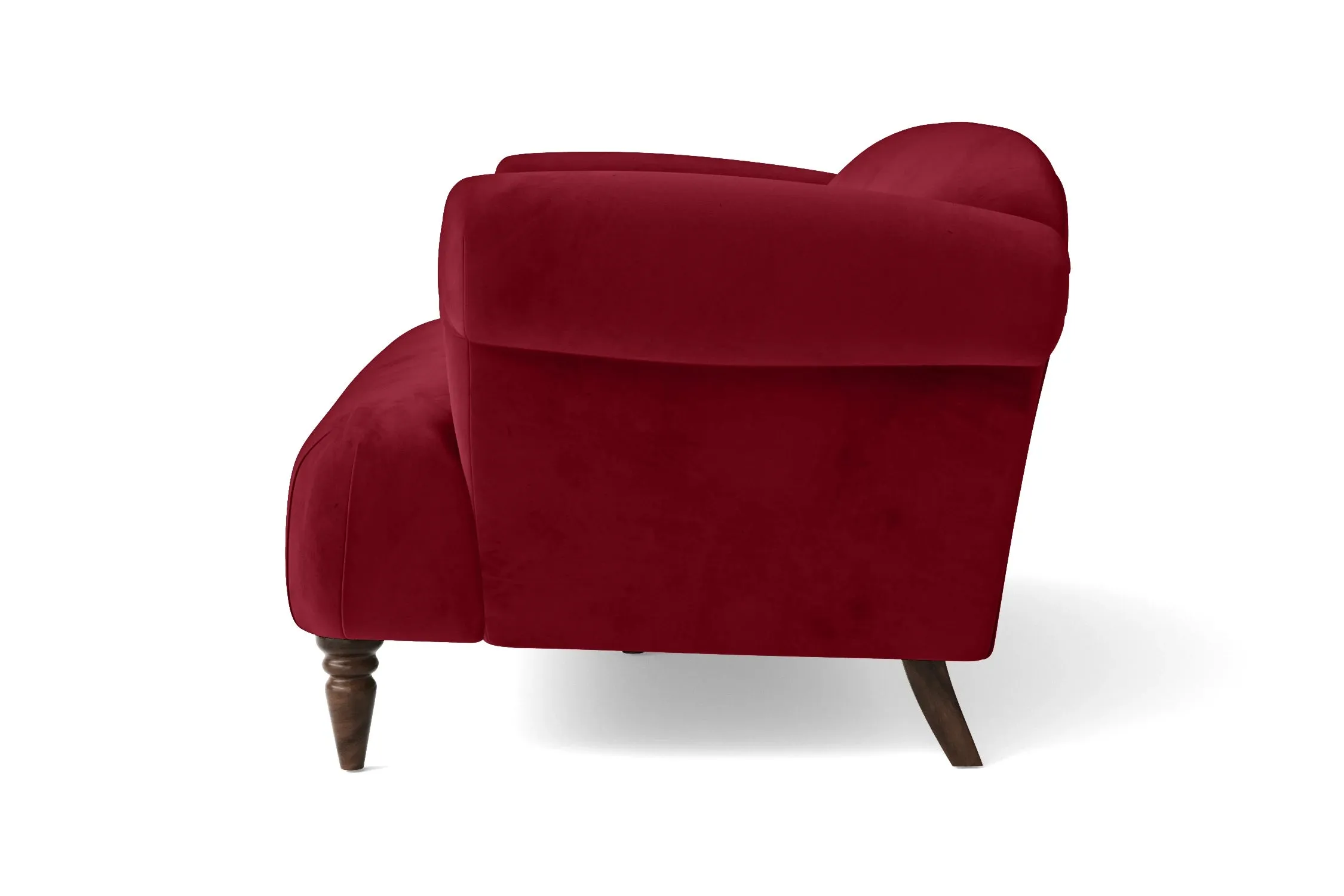 Barberton 4 Seater Sofa Red Velvet