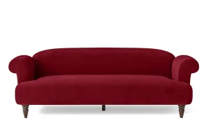 Barberton 4 Seater Sofa Red Velvet