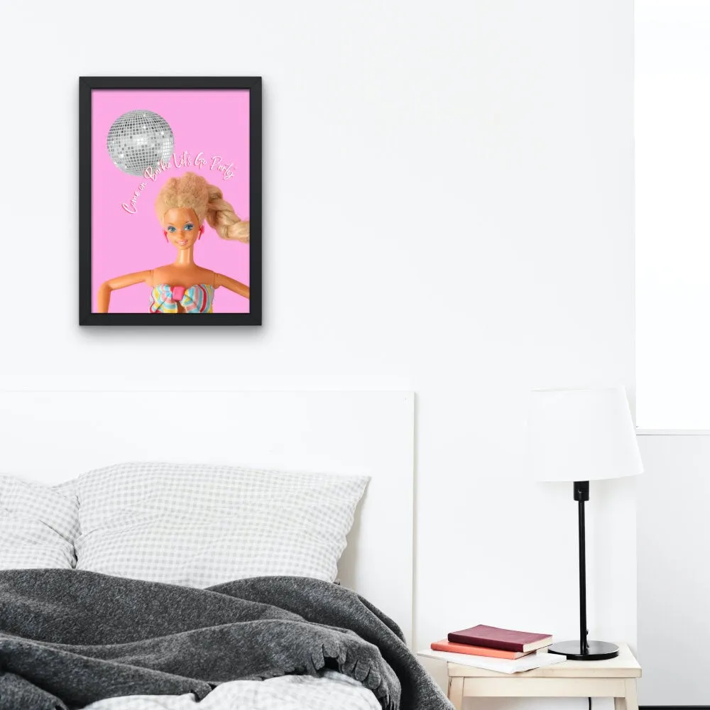 Barbie Disco Ball Poster PRINTABLE WALL ART, Come On Barbie Let'S Go Party, Preppy Poster, Y2K Aesthetic Print, Barbie Fun Art, Retro Barbiecore