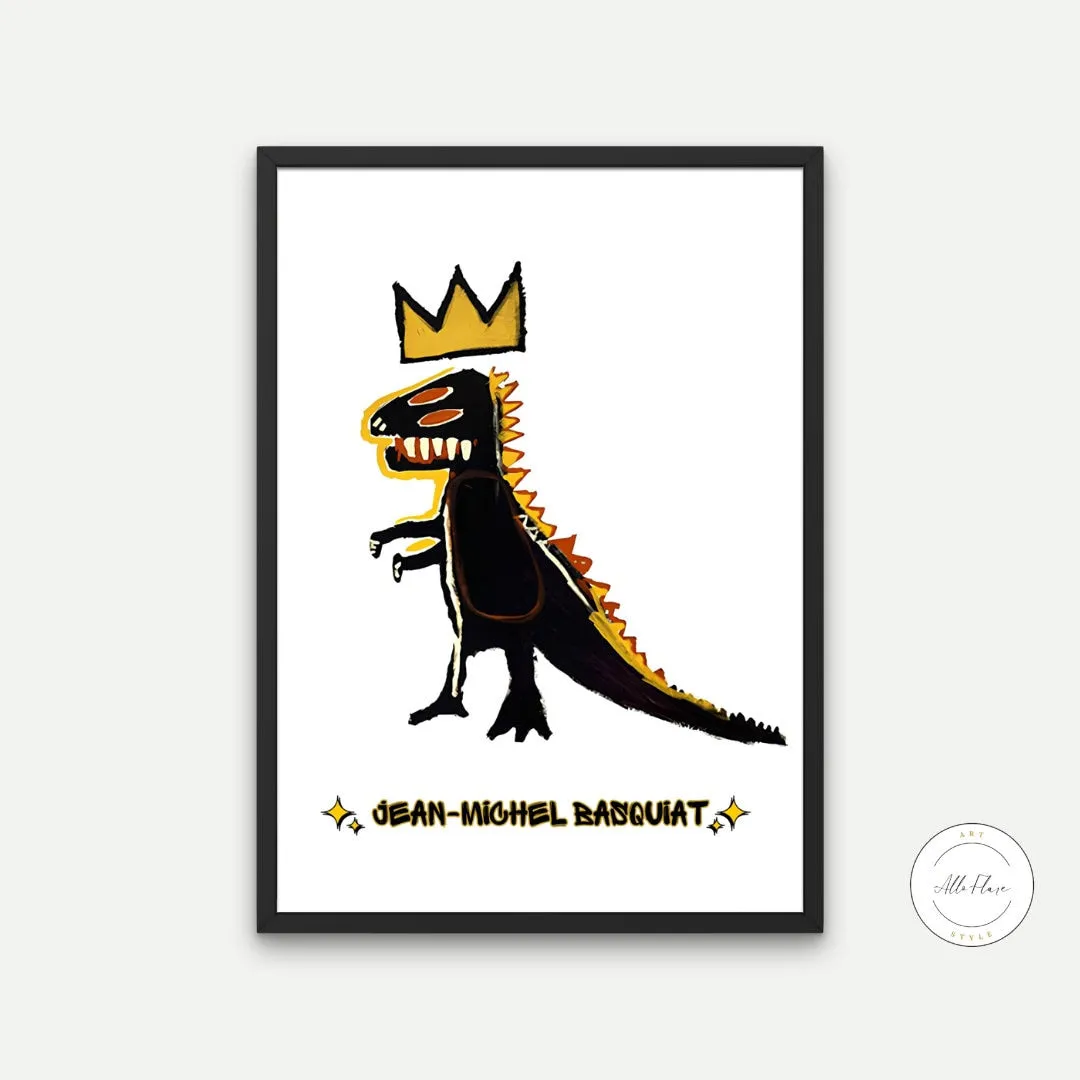 Basquiat Dinosaur Print INSTANT DOWNLOAD Art Prints, Jean Michel Basquiat Print, Urban Wall Art Print, Hip Hop Graffiti Poster, Basquiat Art, Dinosaur Poster