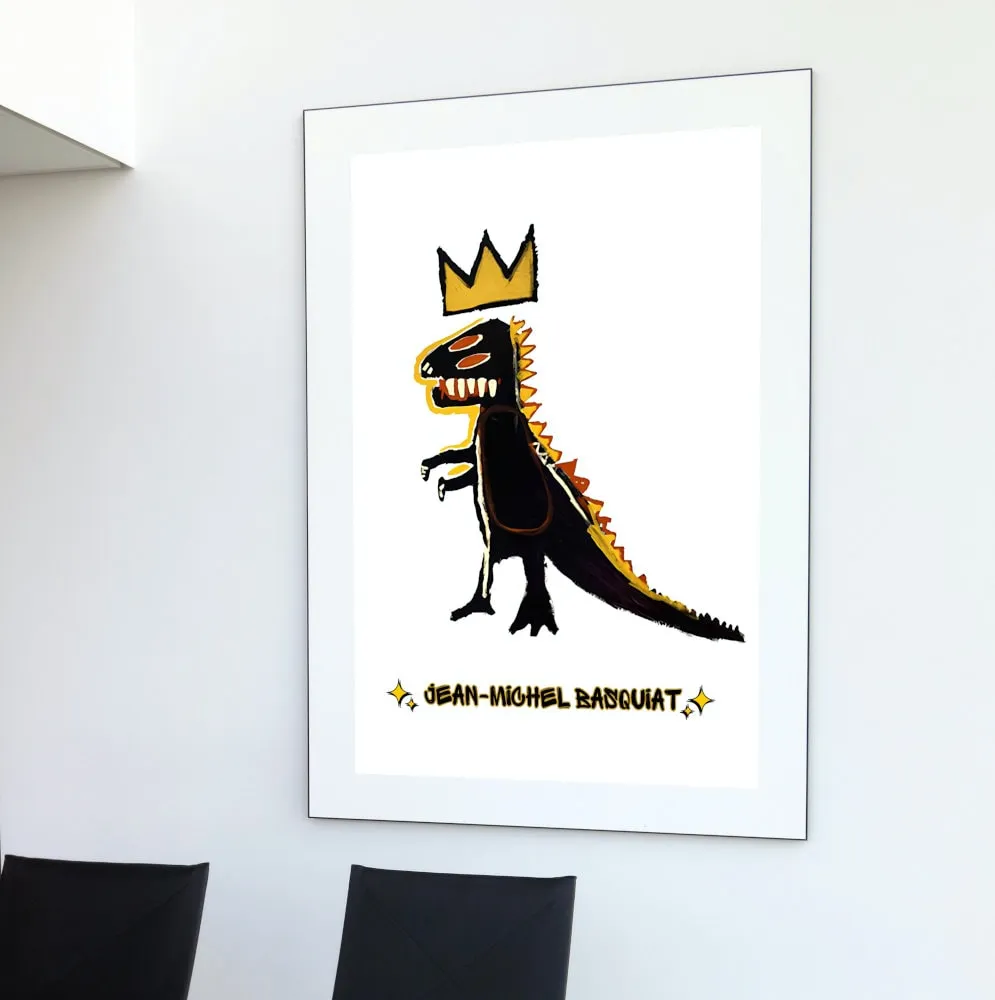 Basquiat Dinosaur Print INSTANT DOWNLOAD Art Prints, Jean Michel Basquiat Print, Urban Wall Art Print, Hip Hop Graffiti Poster, Basquiat Art, Dinosaur Poster