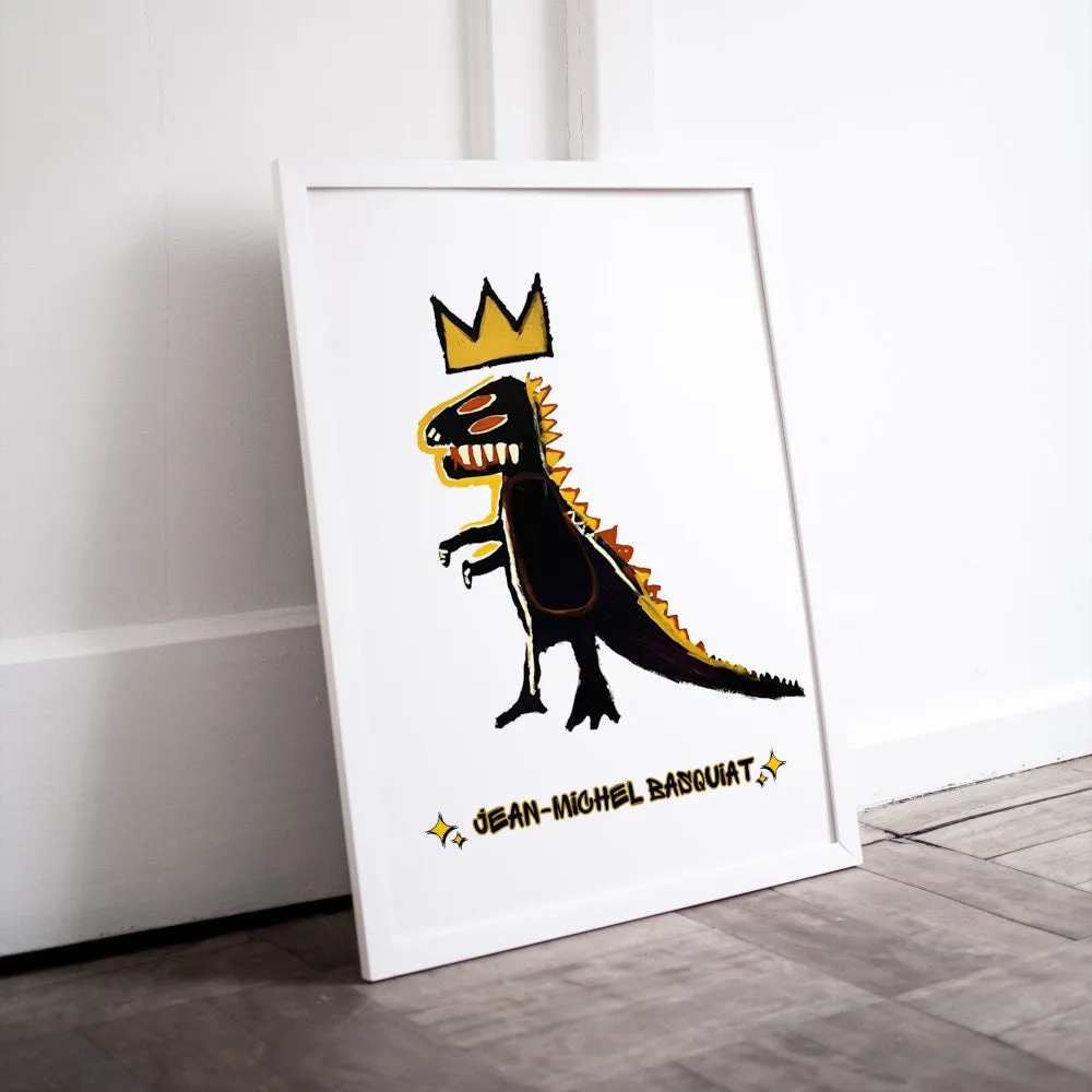 Basquiat Dinosaur Print INSTANT DOWNLOAD Art Prints, Jean Michel Basquiat Print, Urban Wall Art Print, Hip Hop Graffiti Poster, Basquiat Art, Dinosaur Poster