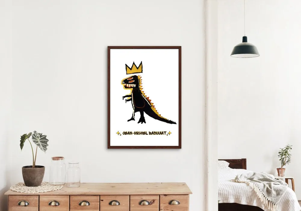 Basquiat Dinosaur Print INSTANT DOWNLOAD Art Prints, Jean Michel Basquiat Print, Urban Wall Art Print, Hip Hop Graffiti Poster, Basquiat Art, Dinosaur Poster