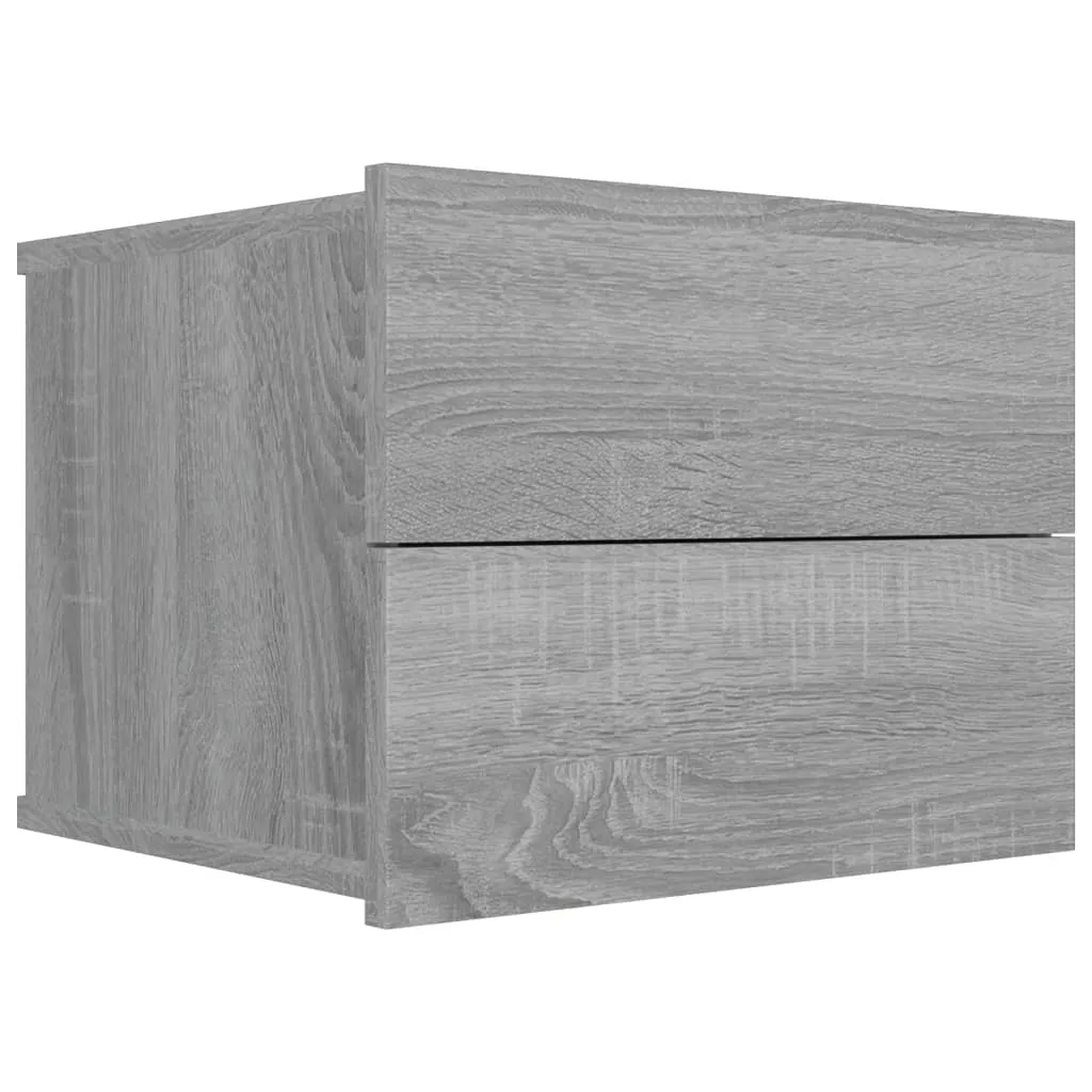 Bedside Cabinets 2 pcs Grey Sonoma 40x30x30 cm Engineered Wood