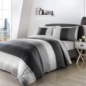 Betley Stripe Grey Duvet Set