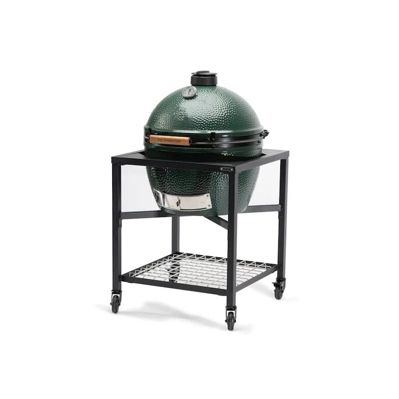 Big Green Egg | Modular Nest   Expansion Frame   Distressed Acacia Shelves