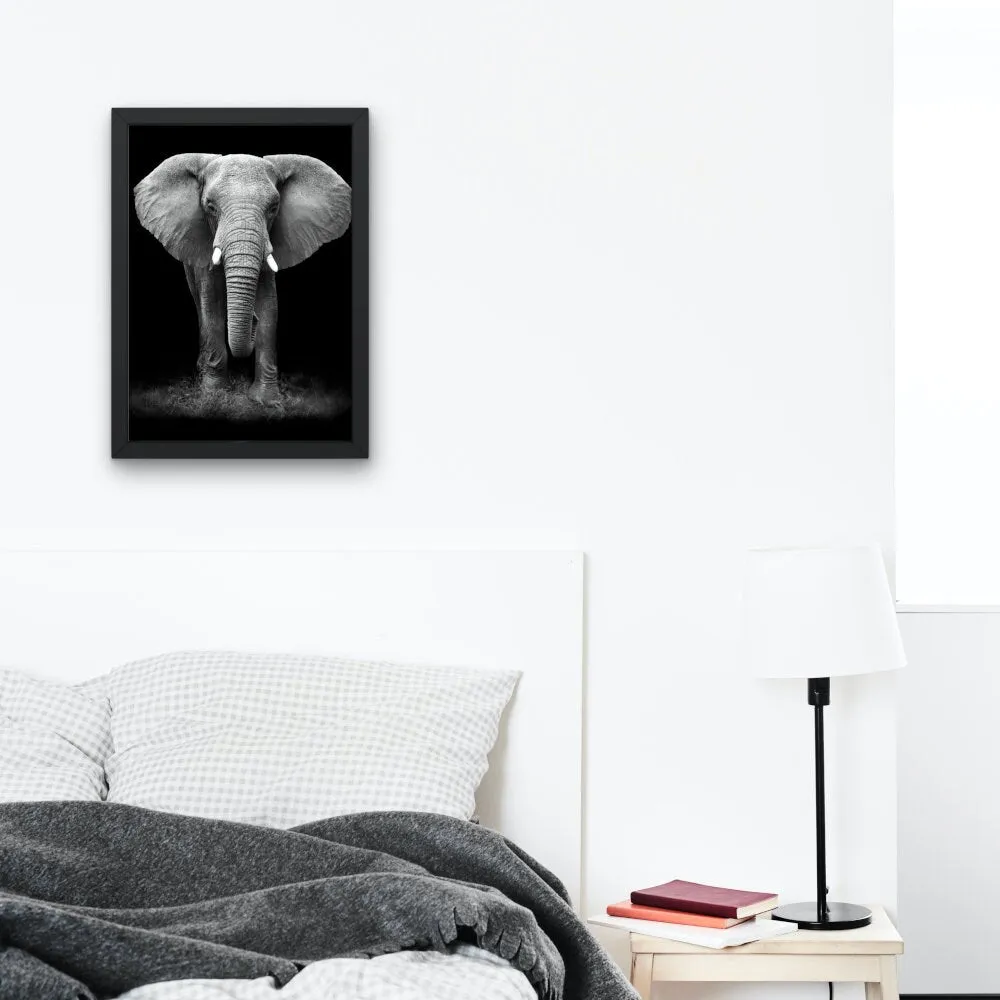 Black And White Elephant Poster PRINTABLE ART, Cool Poster, Wilderness Photography, Scandinavian Style, Animal Wall Art, Nature Inspired, Black And White Animal Poster