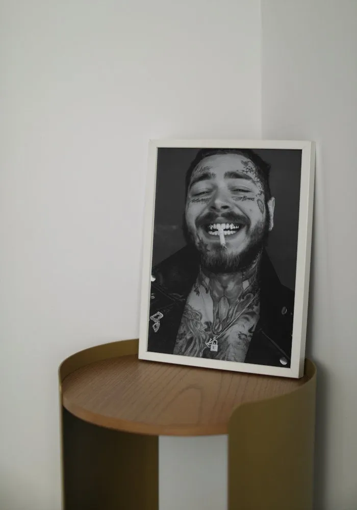 Black And White Post Malone Poster PRINTABLE WALL ART, Designer Wall Art, Printable Luxury Fashion Wall Art, Hypebeast Poster, Black White Décor