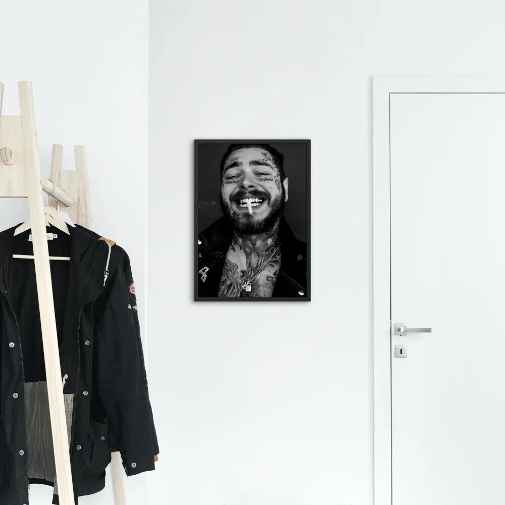 Black And White Post Malone Poster PRINTABLE WALL ART, Designer Wall Art, Printable Luxury Fashion Wall Art, Hypebeast Poster, Black White Décor