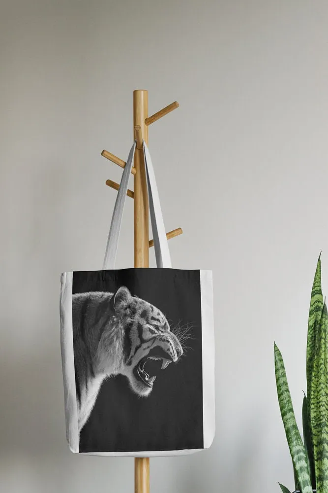 Black And White Tiger Poster PRINTABLE WALL ART, Black & White Animal Posters, Fashion Print, Tiger Lover Gift, Tiger Head, Glam Decor, Chic