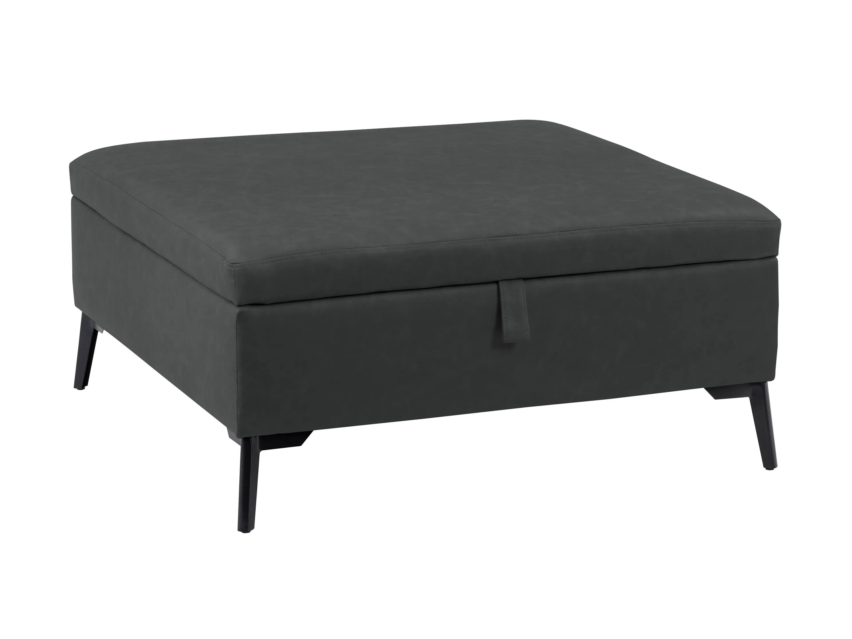 Black Mid-Century Modern Ottoman