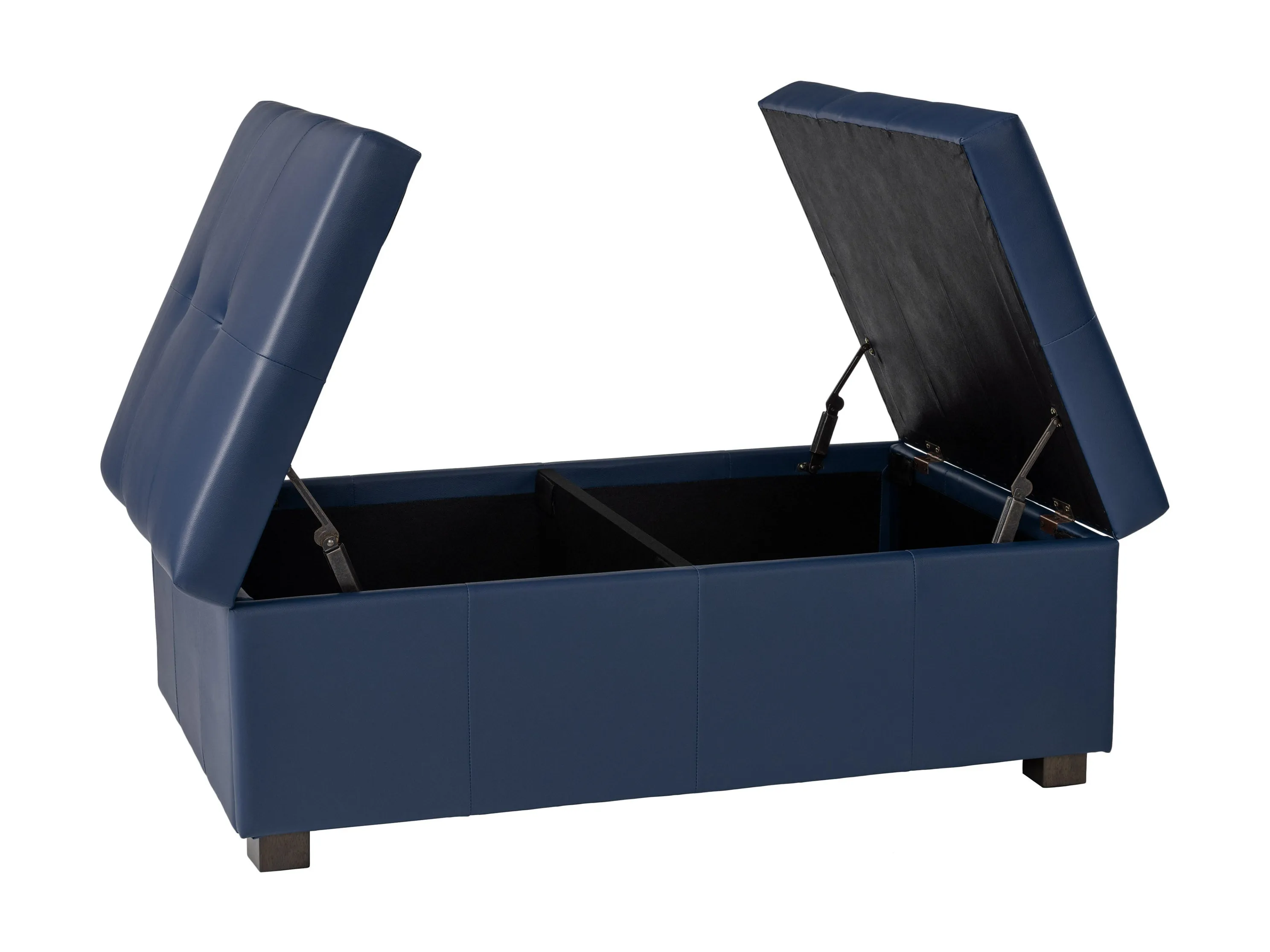 Blue Deluxe Storage Ottoman