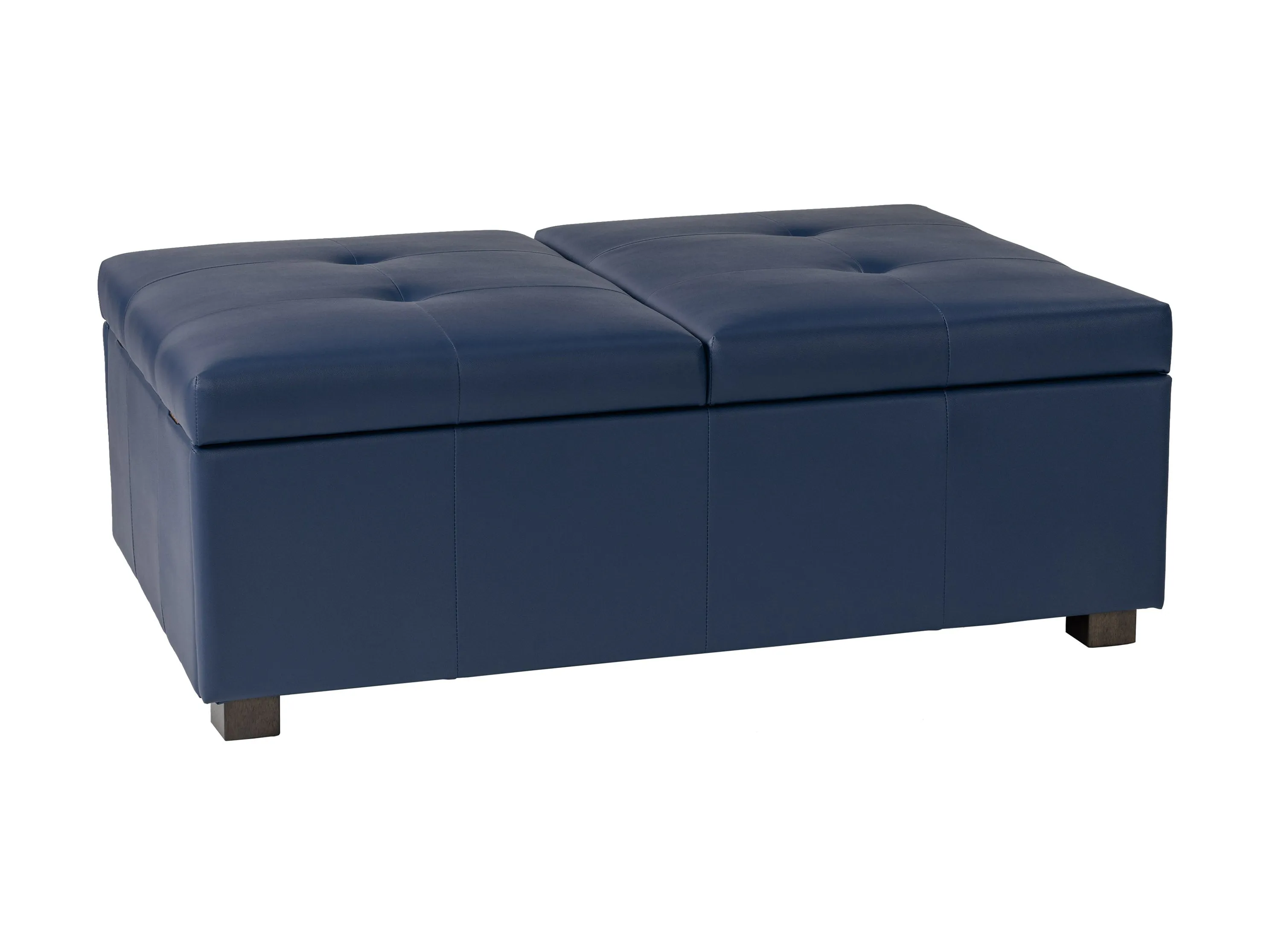 Blue Deluxe Storage Ottoman