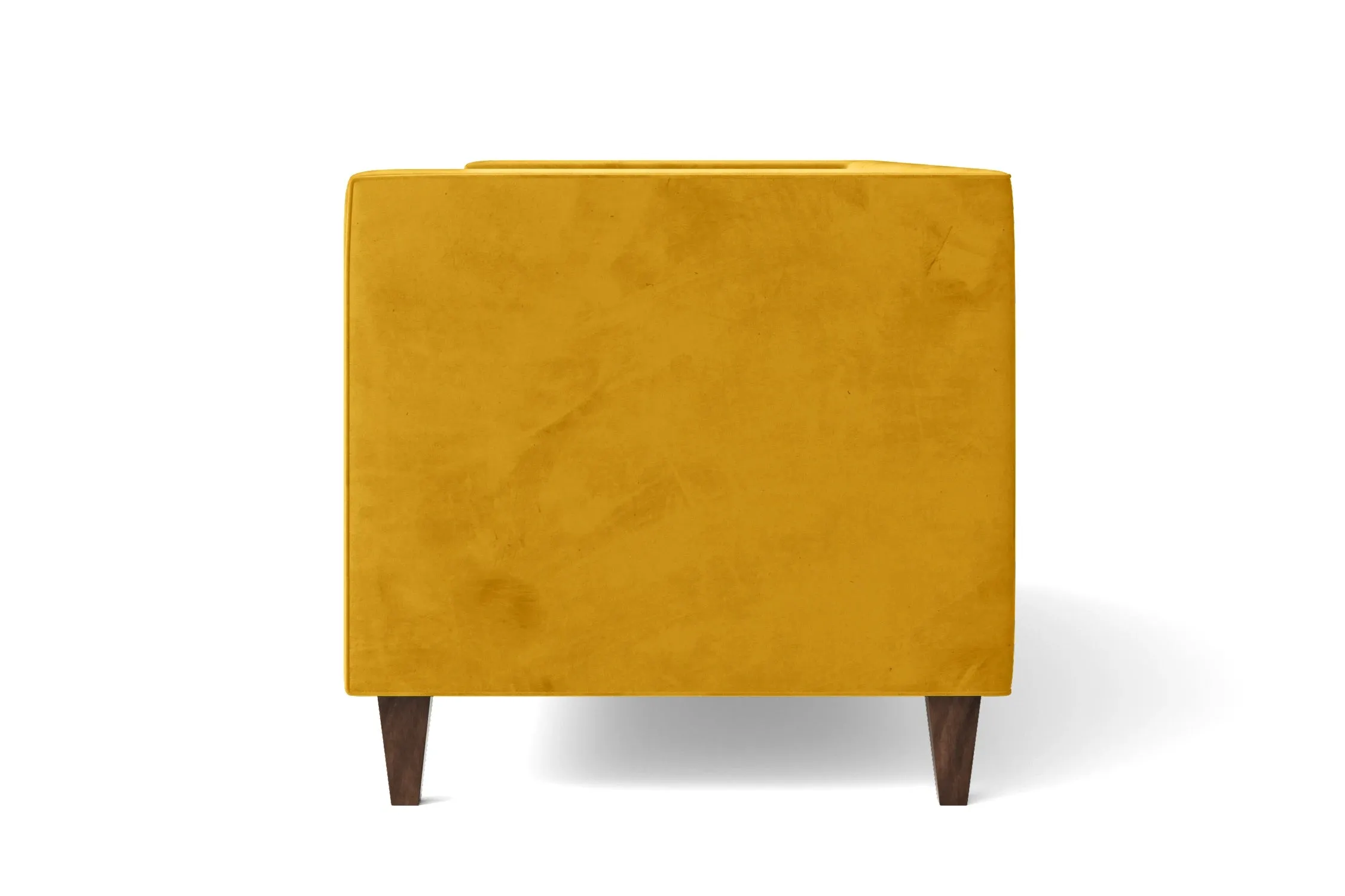 Brescia 3 Seater Sofa Yellow Velvet