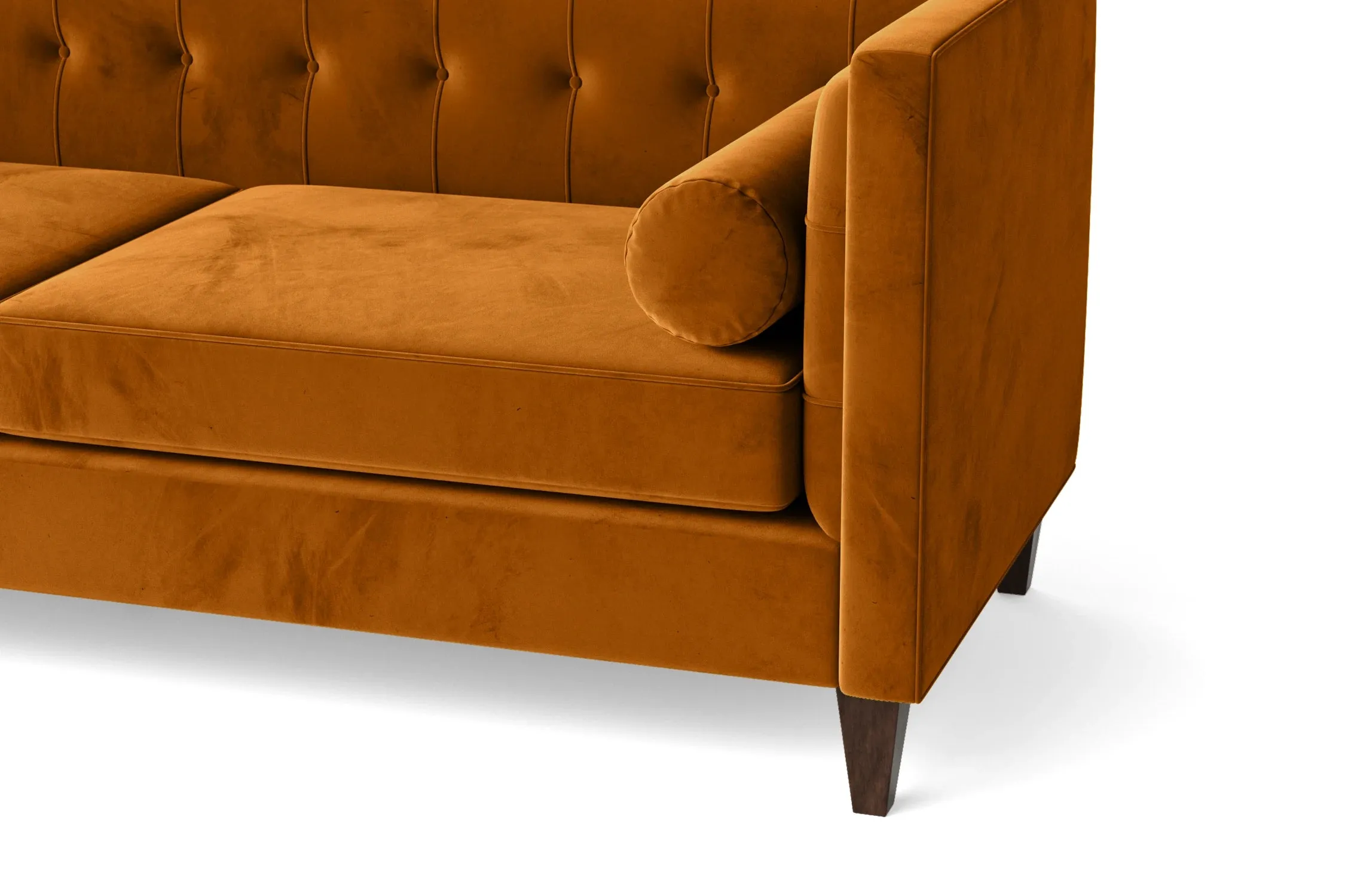 Brescia 4 Seater Sofa Gold Velvet