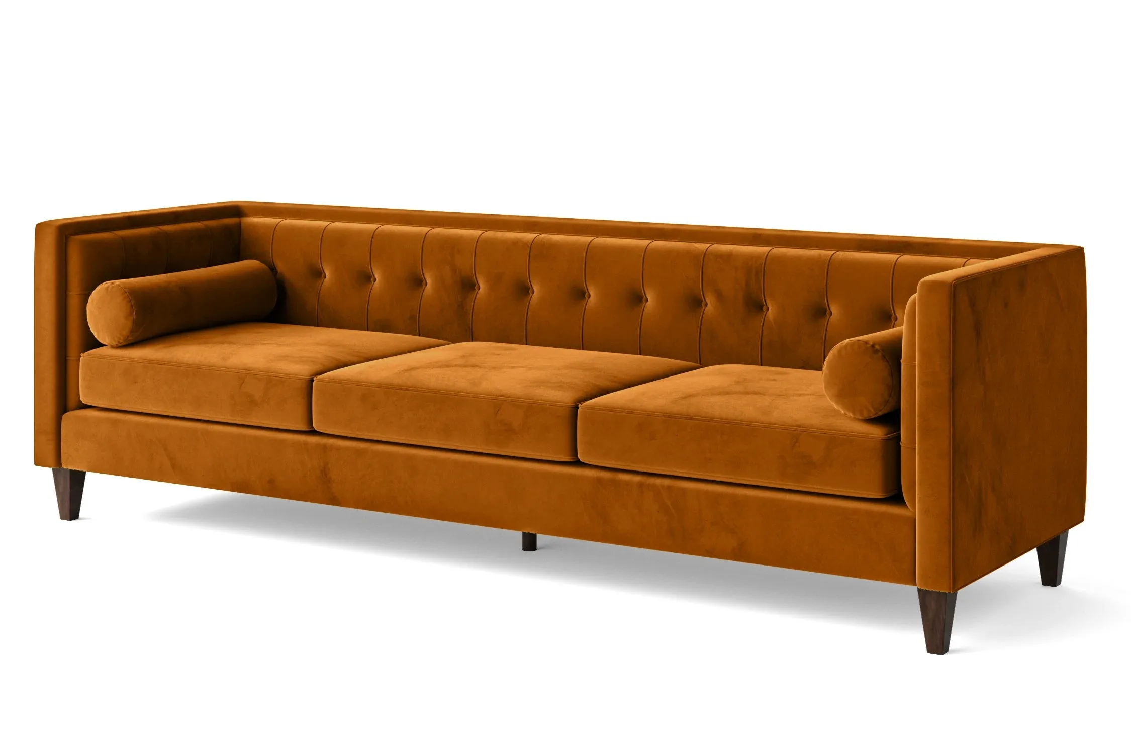 Brescia 4 Seater Sofa Gold Velvet