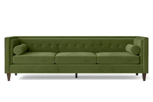 Brescia 4 Seater Sofa Lime Velvet