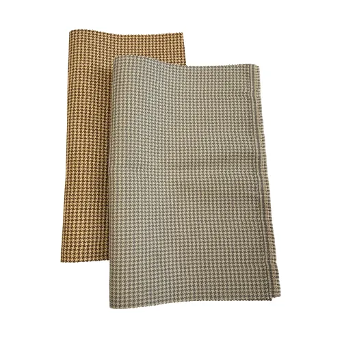 British Brown Acrylic Houndstooth Fabric