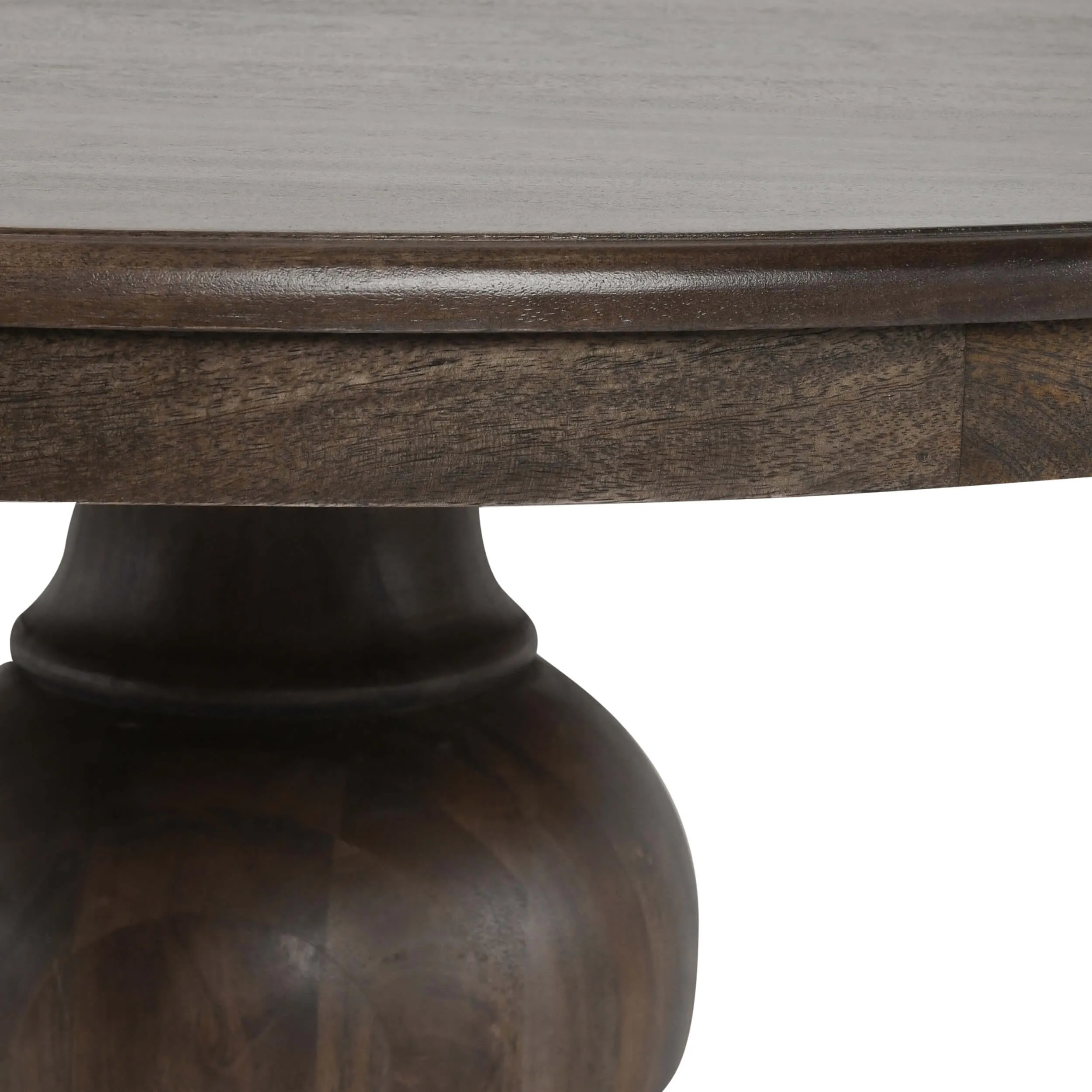 Brookside 60" Round Dining Table, Dark Brown