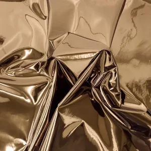 Brown Chrome Reflective Mirror Vinyl Fabric