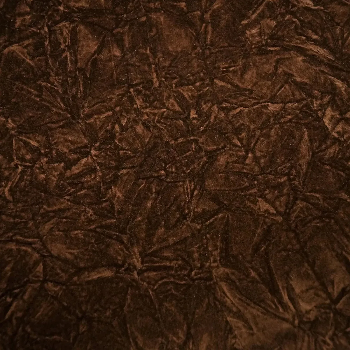 Brown Crushed Velvet Flocking Fabric